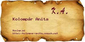 Kolompár Anita névjegykártya